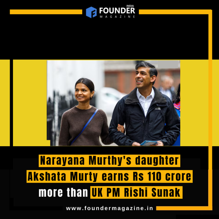 Narayana Murthy's daughter Akshata Murty earns Rs 110 crore more than UK PM Rishi Sunak