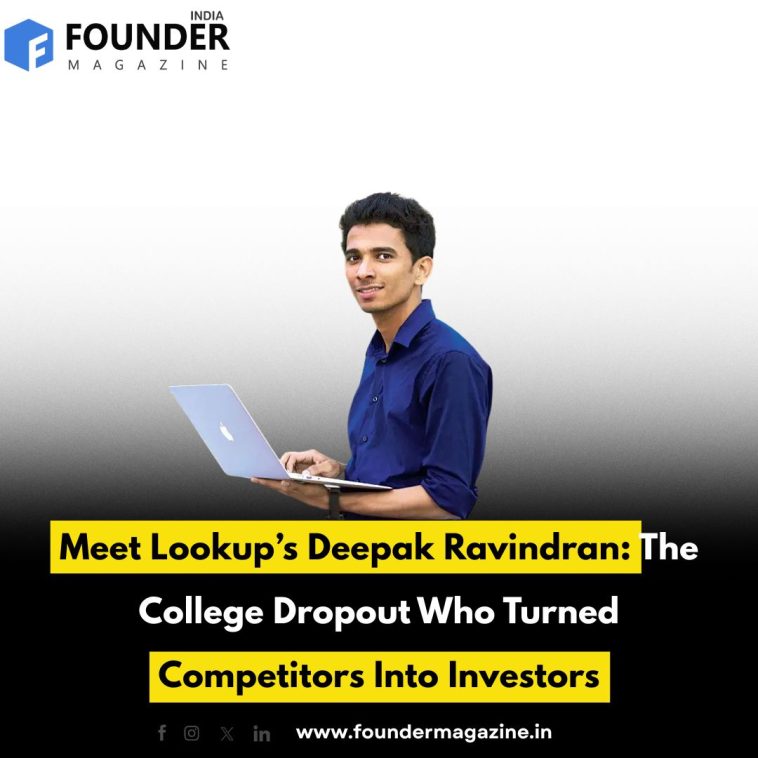 Deepak Ravindran Lookup, college dropout entrepreneur, hyperlocal messaging India, Biz Stone investor Lookup, Indian startup success story,