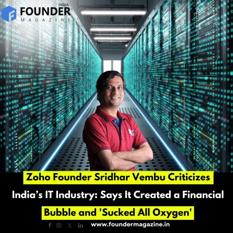 Zoho Founder Sridhar Vembu Criticizes India’s IT Industry: Says It Created a Financial Bubble and 'Sucked All Oxygen'